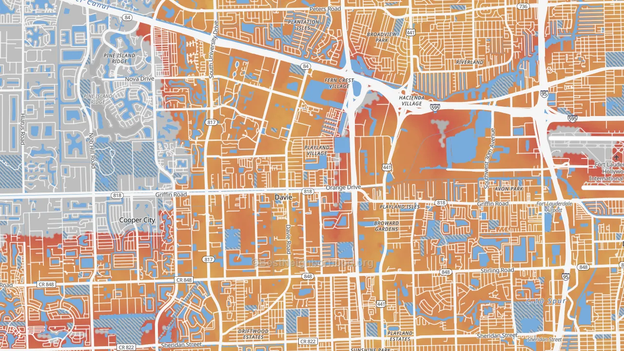 Transit Grade map of 33314, FL