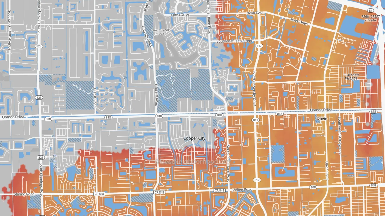 Transit Grade map of 33328, FL