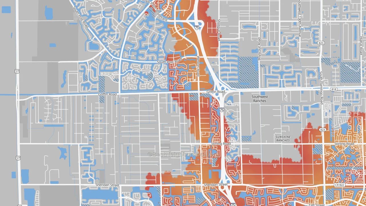 Transit Grade map of 33331, FL