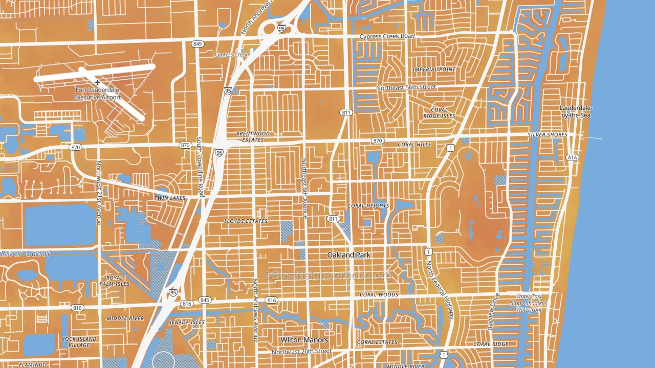 Transit Grade map of 33334, FL