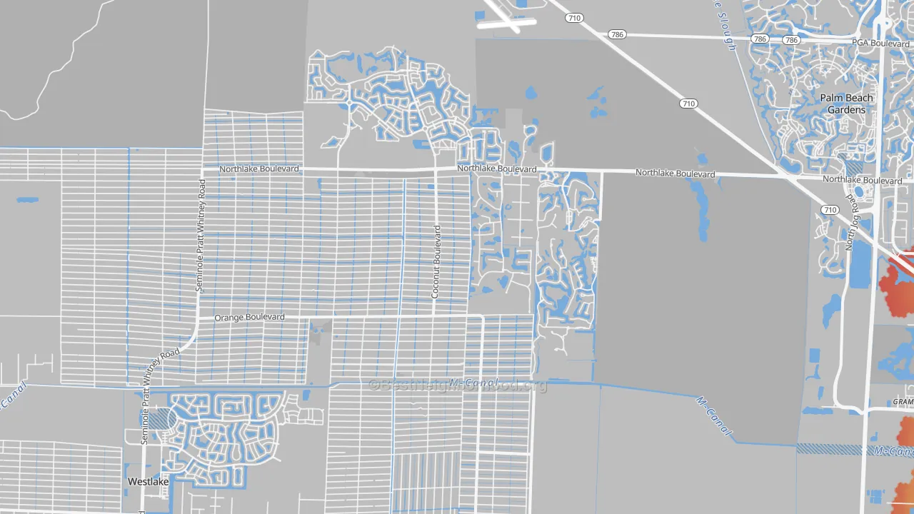 Transit Grade map of 33412, FL