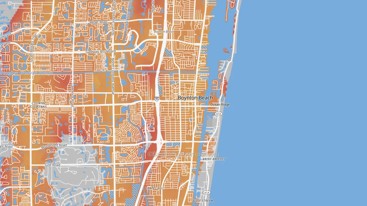 Transit Grade map of 33435, FL