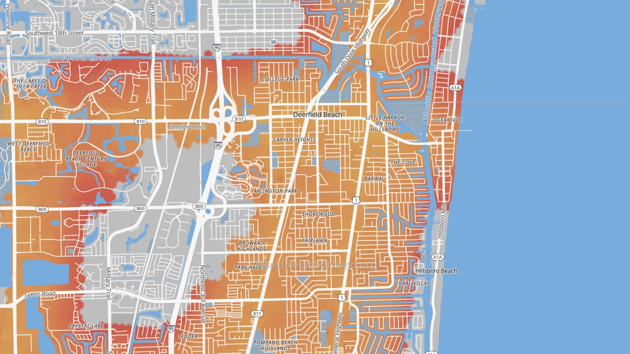 Transit Grade map of 33441, FL