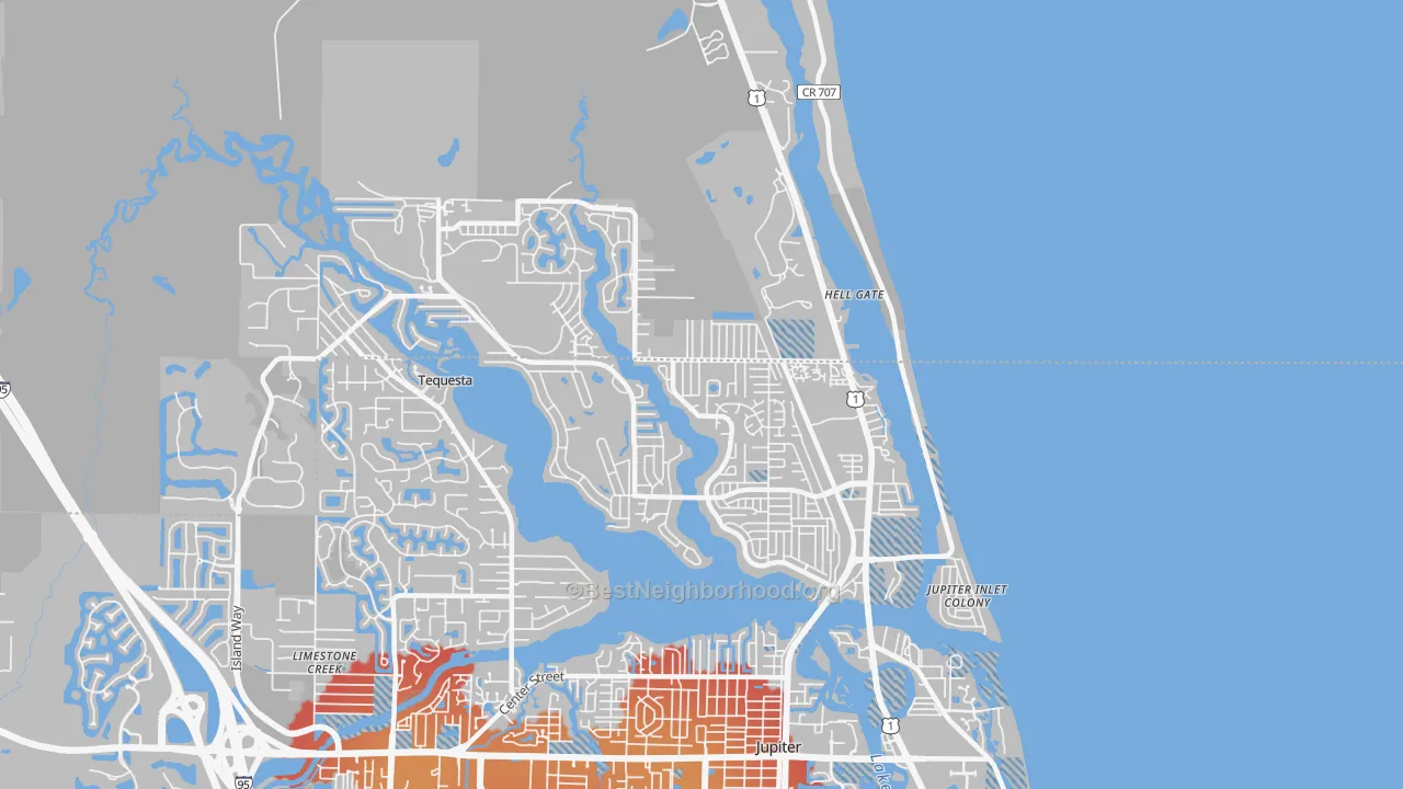 Transit Grade map of 33469, FL