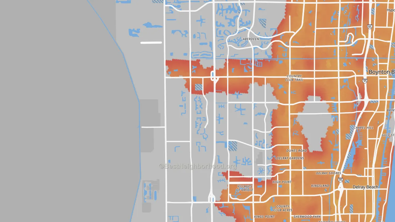 Transit Grade map of 33473, FL