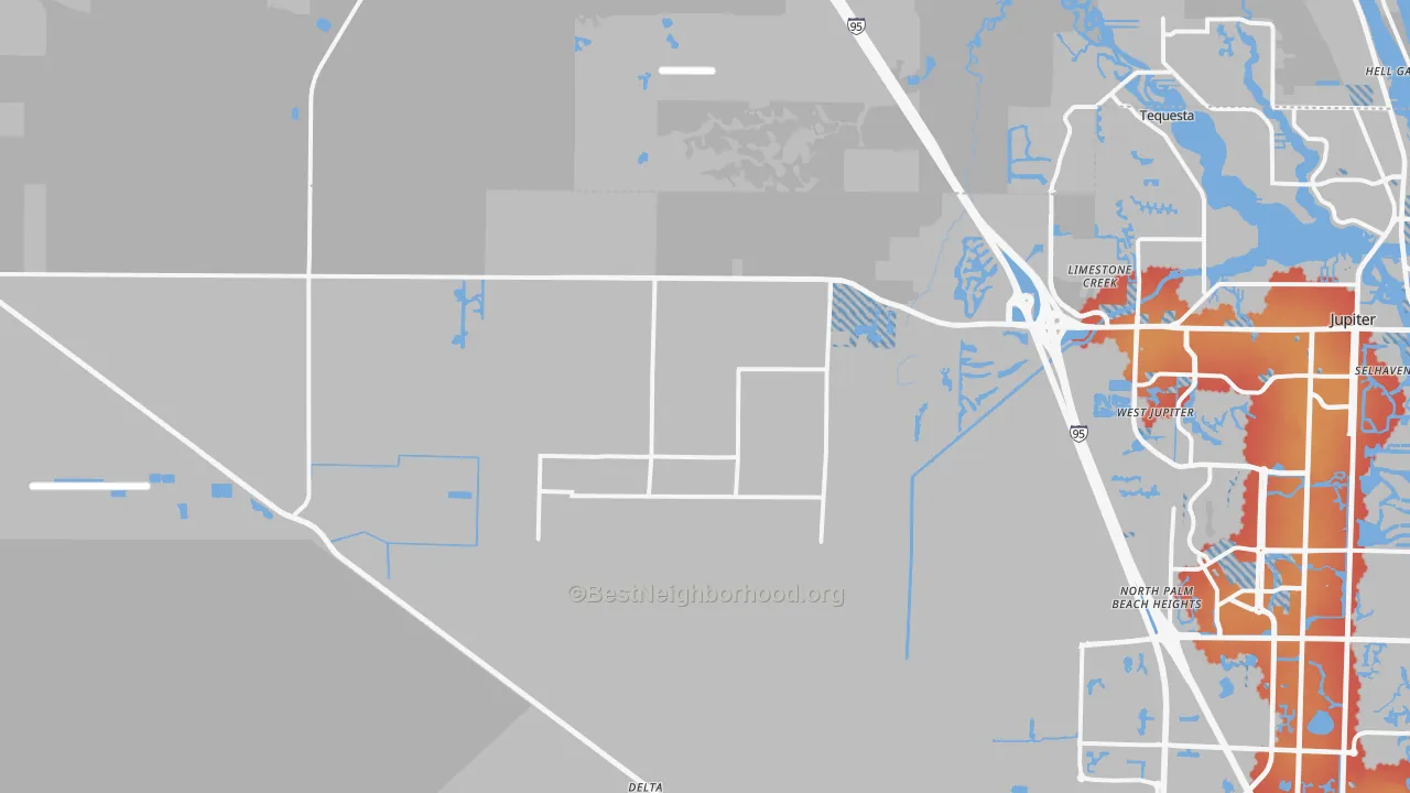 Transit Grade map of 33478, FL