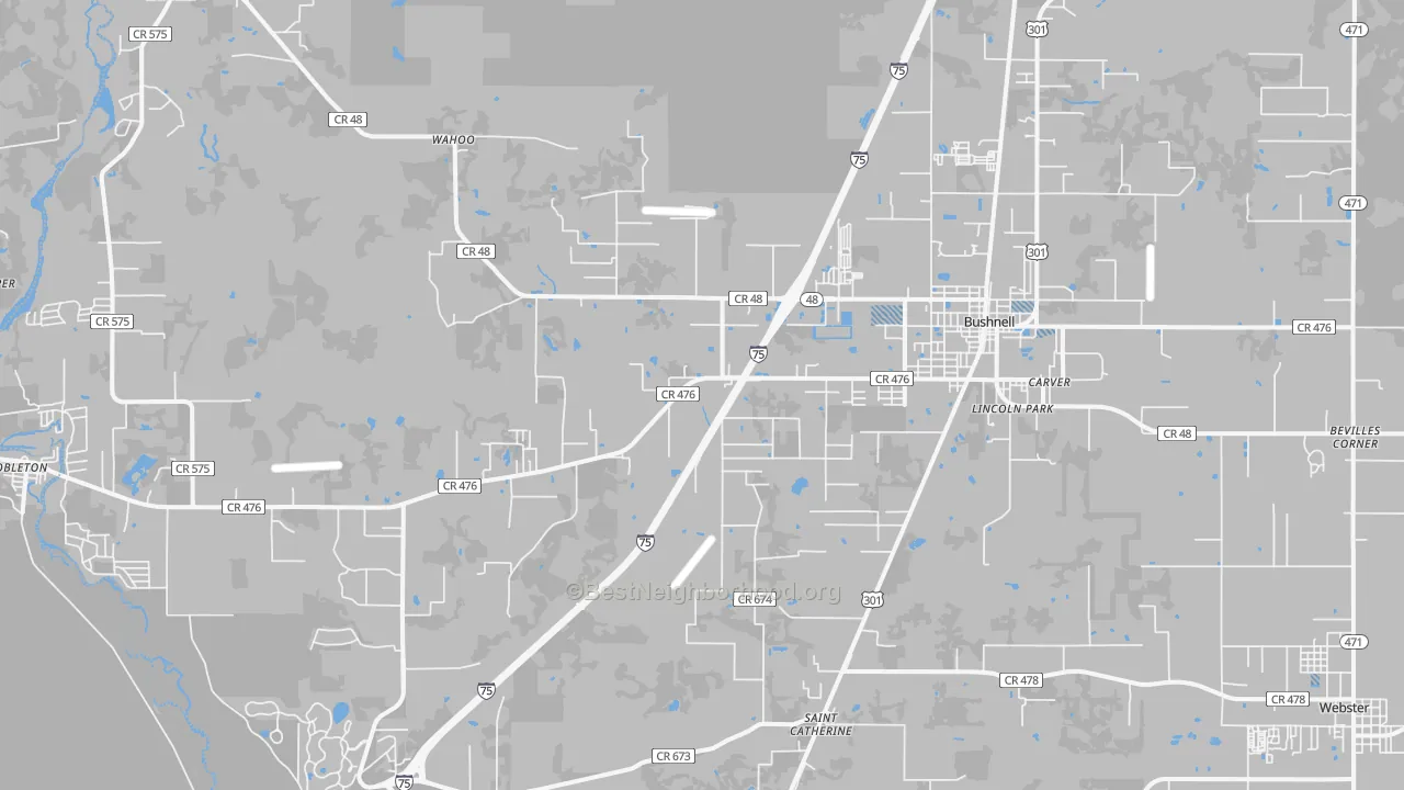 Transit Grade map of 33513, FL