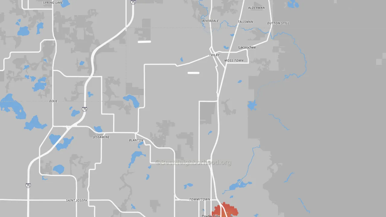 Transit Grade map of 33523, FL