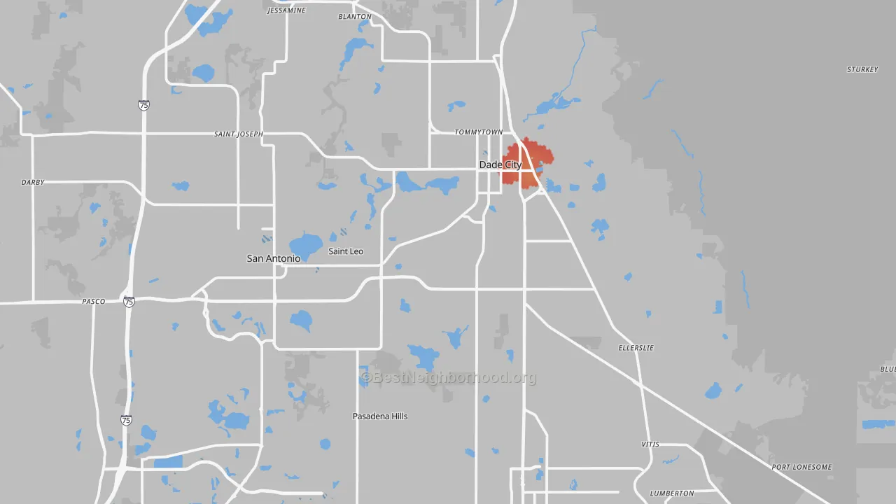 Transit Grade map of 33525, FL