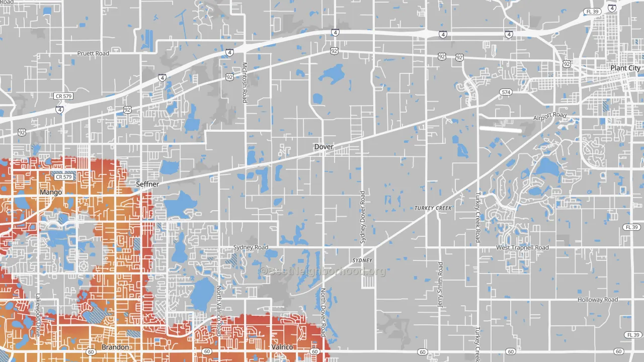 Transit Grade map of 33527, FL
