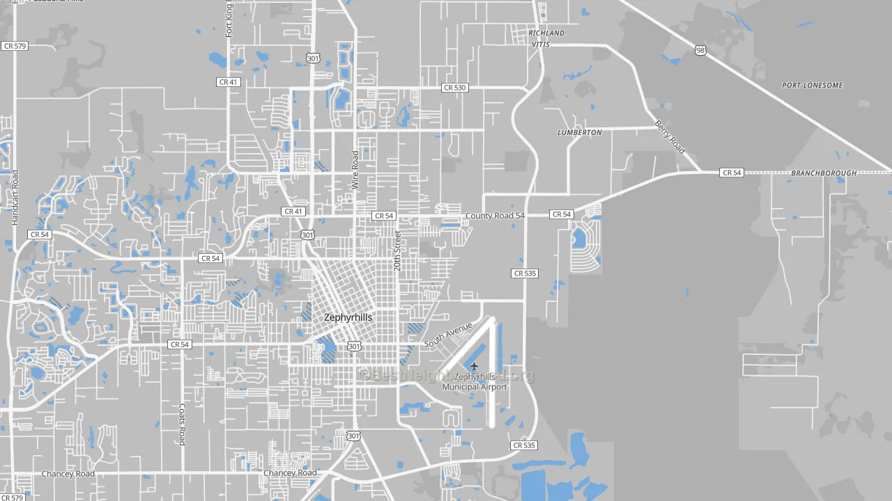 Transit Grade map of 33540, FL