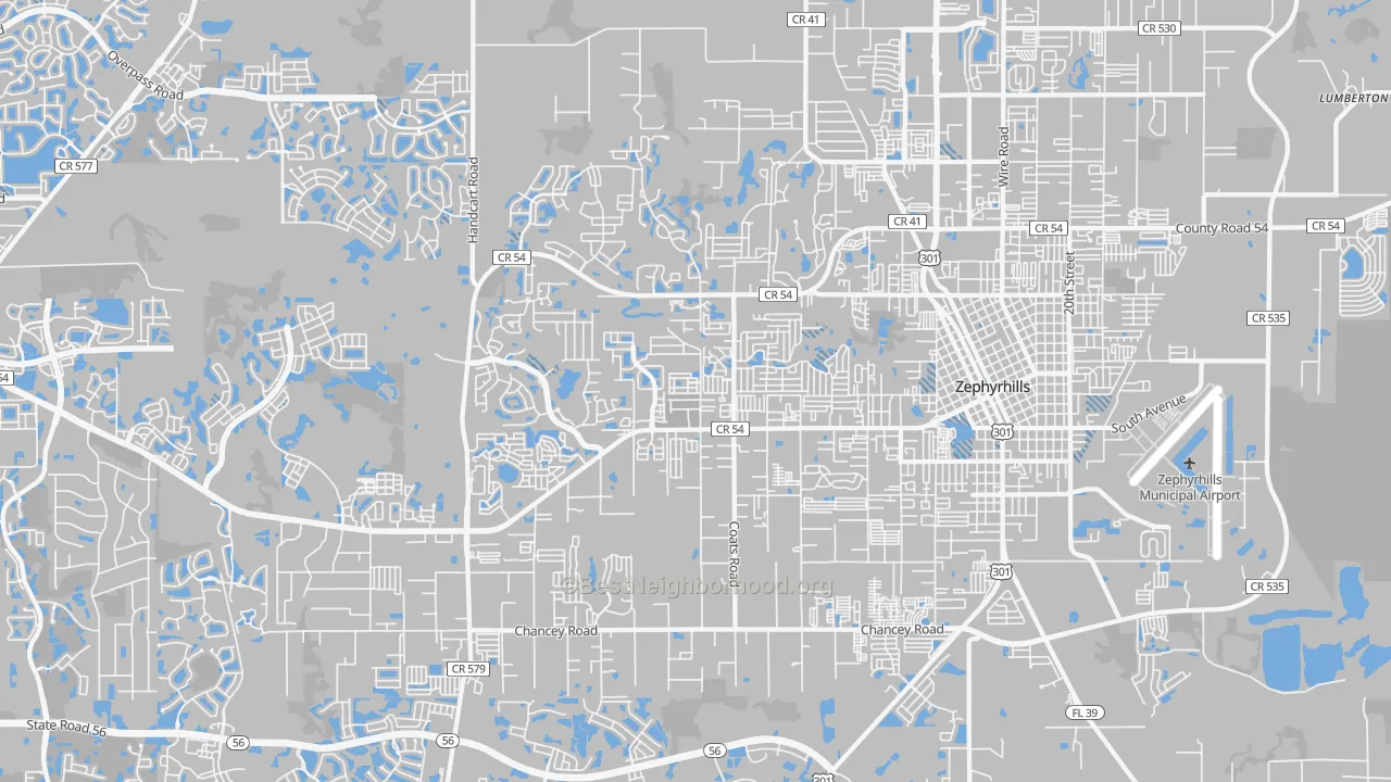 Transit Grade map of 33541, FL