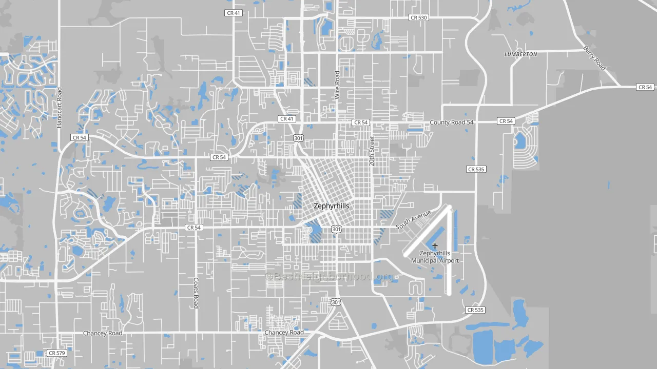 Transit Grade map of 33542, FL