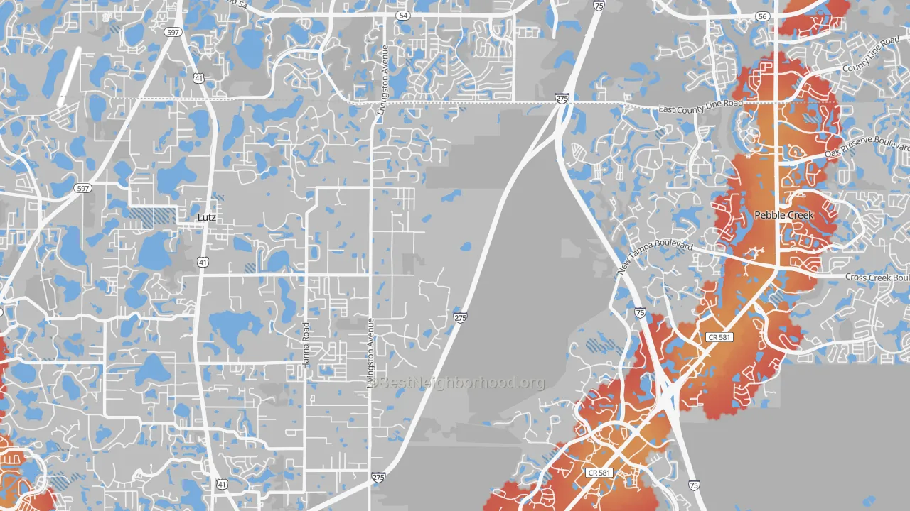 Transit Grade map of 33559, FL