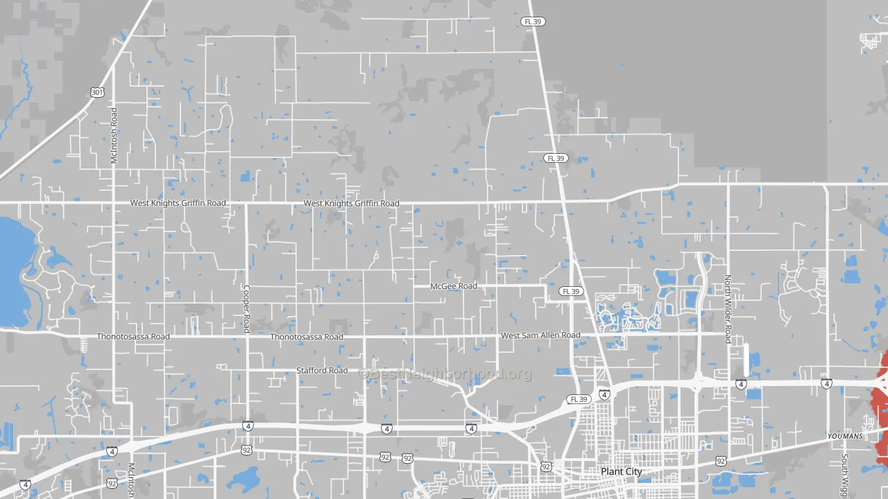 Transit Grade map of 33565, FL