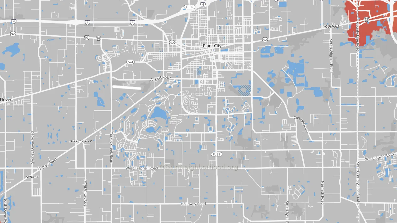 Transit Grade map of 33566, FL