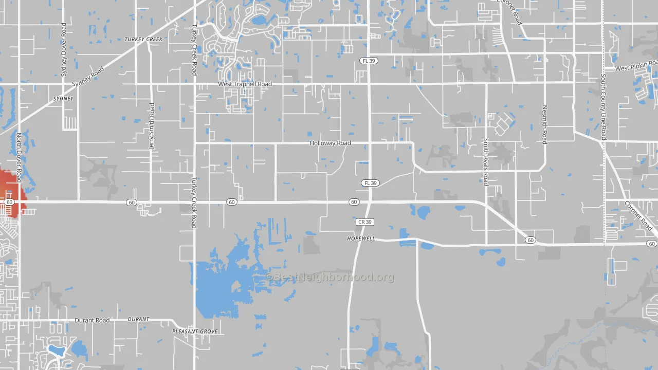 Transit Grade map of 33567, FL