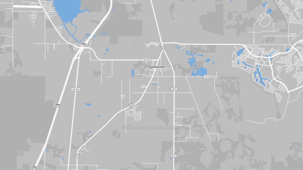 Transit Grade map of 33585, FL
