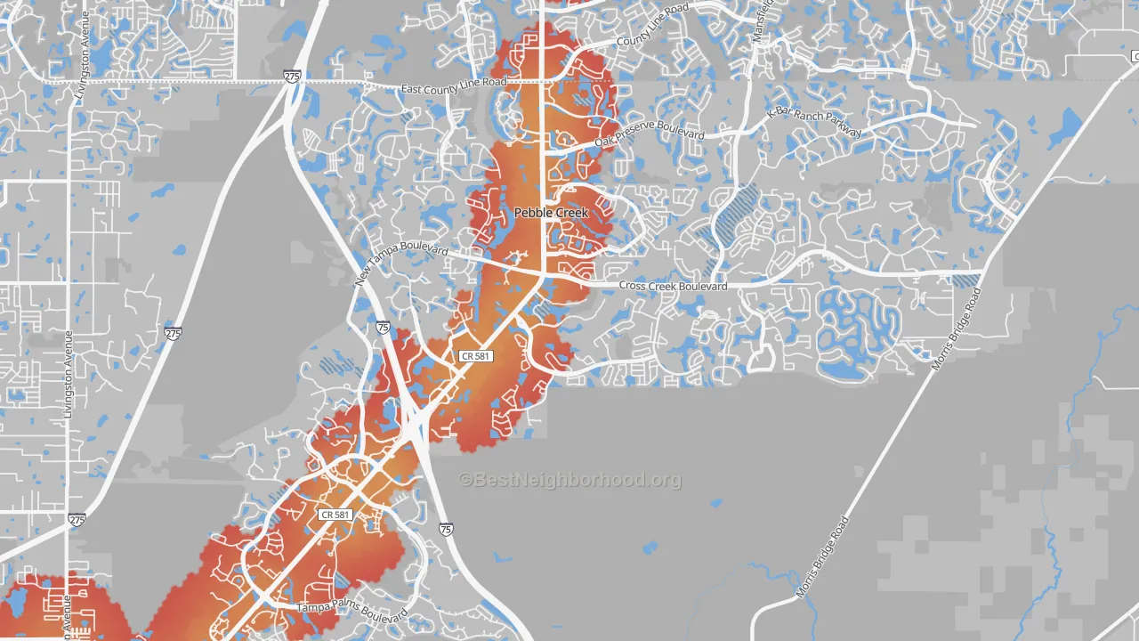 Transit Grade map of 33647, FL