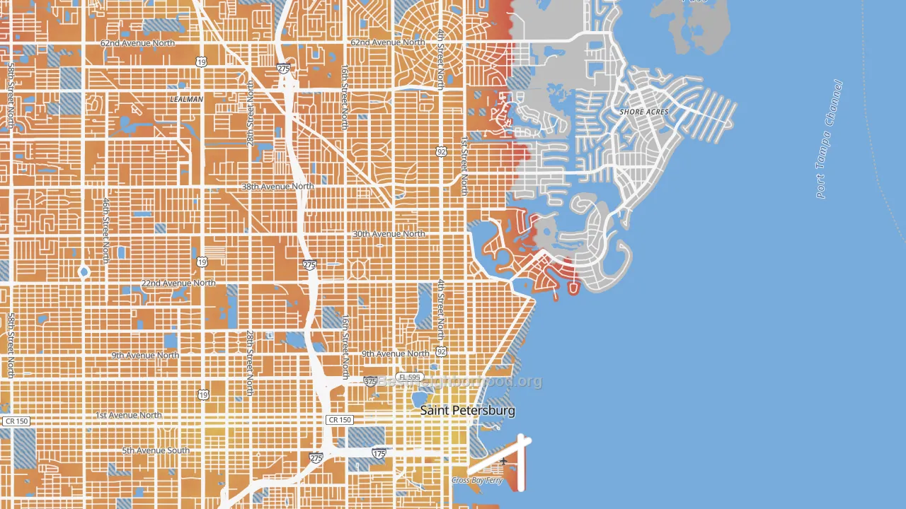 Transit Grade map of 33704, FL