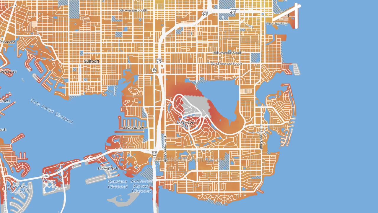 Transit Grade map of 33712, FL
