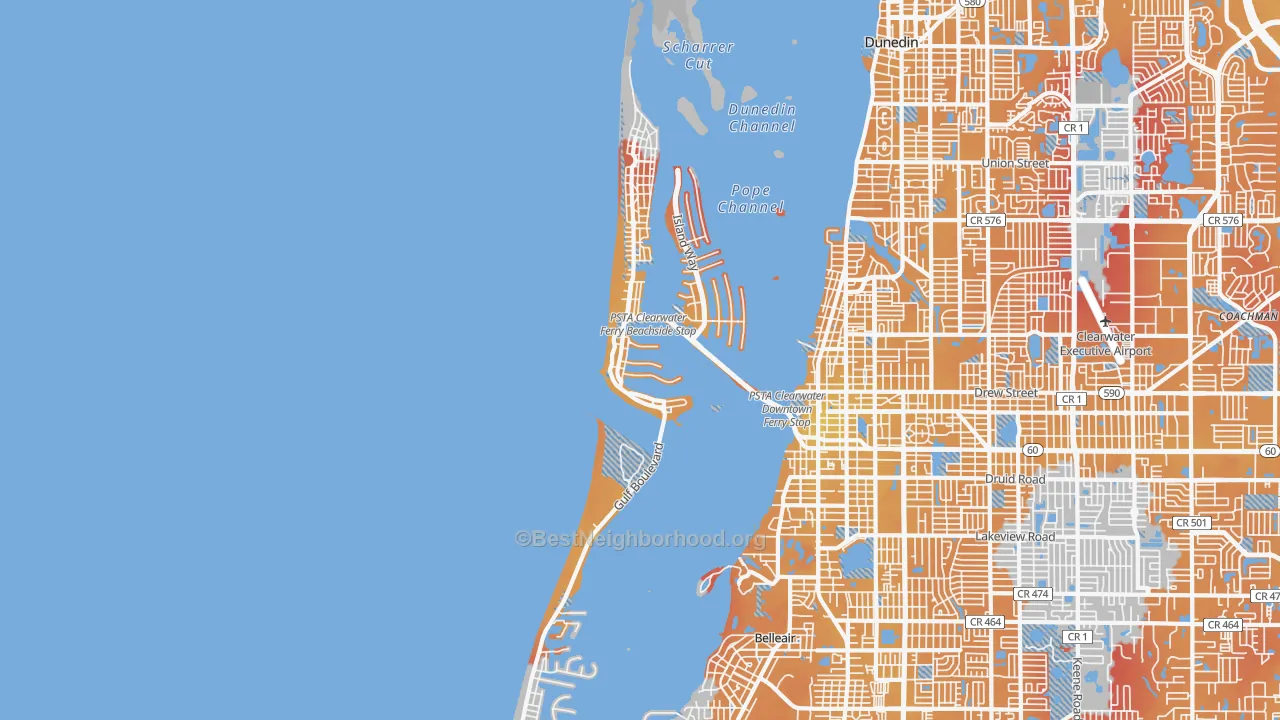Transit Grade map of 33767, FL