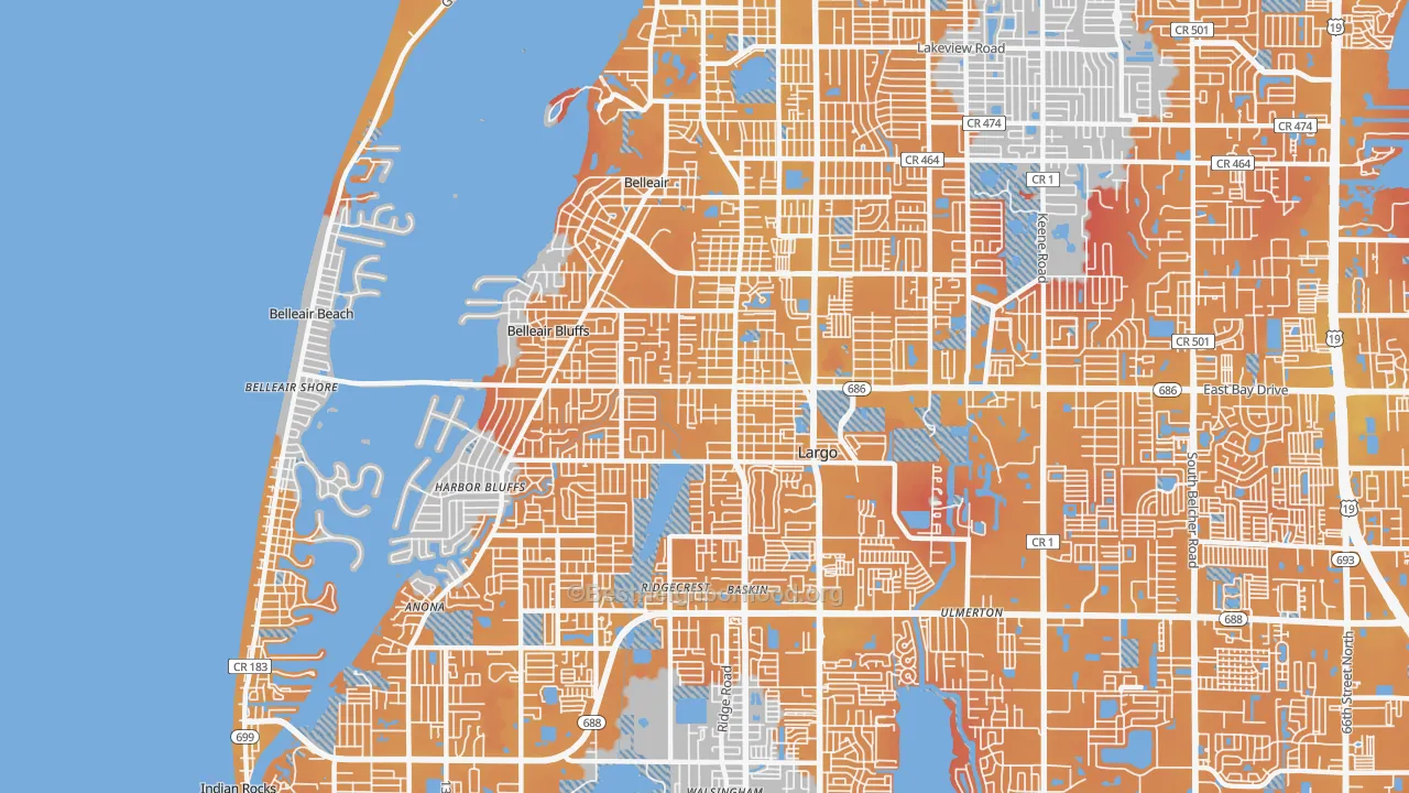 Transit Grade map of 33770, FL