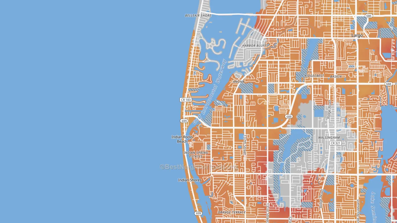 Transit Grade map of 33785, FL