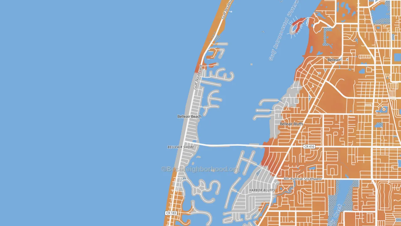Transit Grade map of 33786, FL