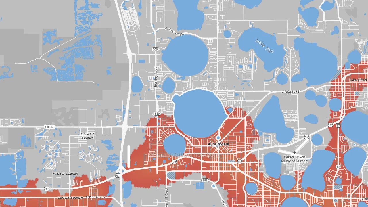 Transit Grade map of 33823, FL