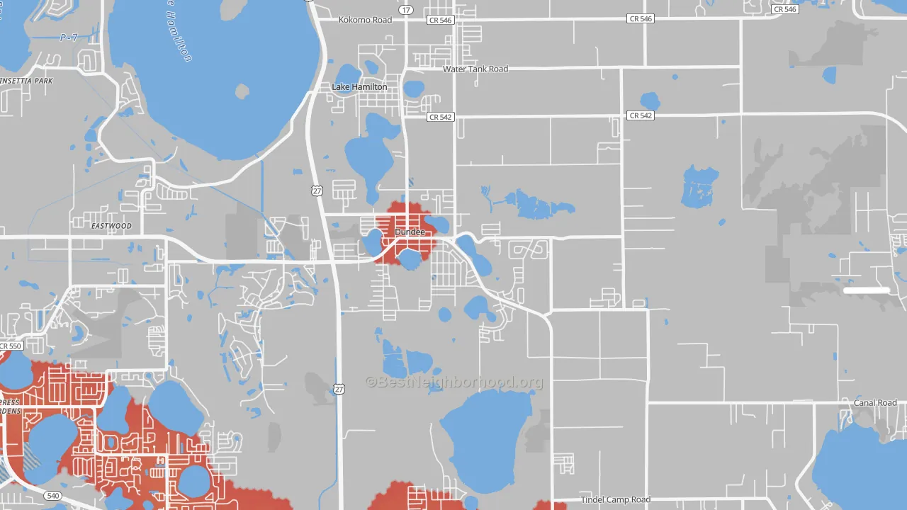 Transit Grade map of 33838, FL