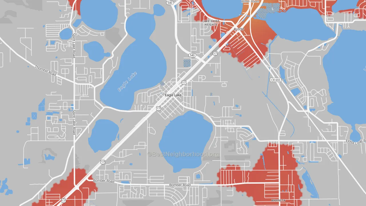 Transit Grade map of 33839, FL