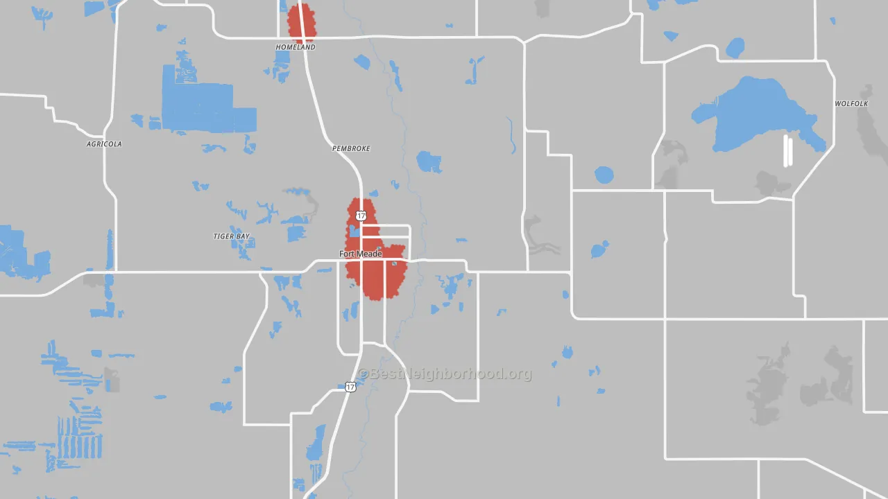 Transit Grade map of 33841, FL