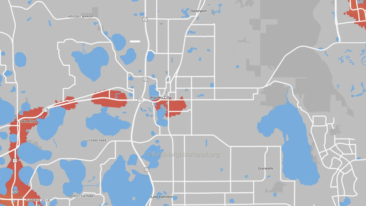 Transit Grade map of 33844, FL