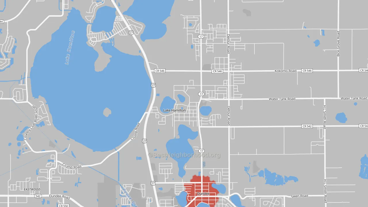 Transit Grade map of 33851, FL