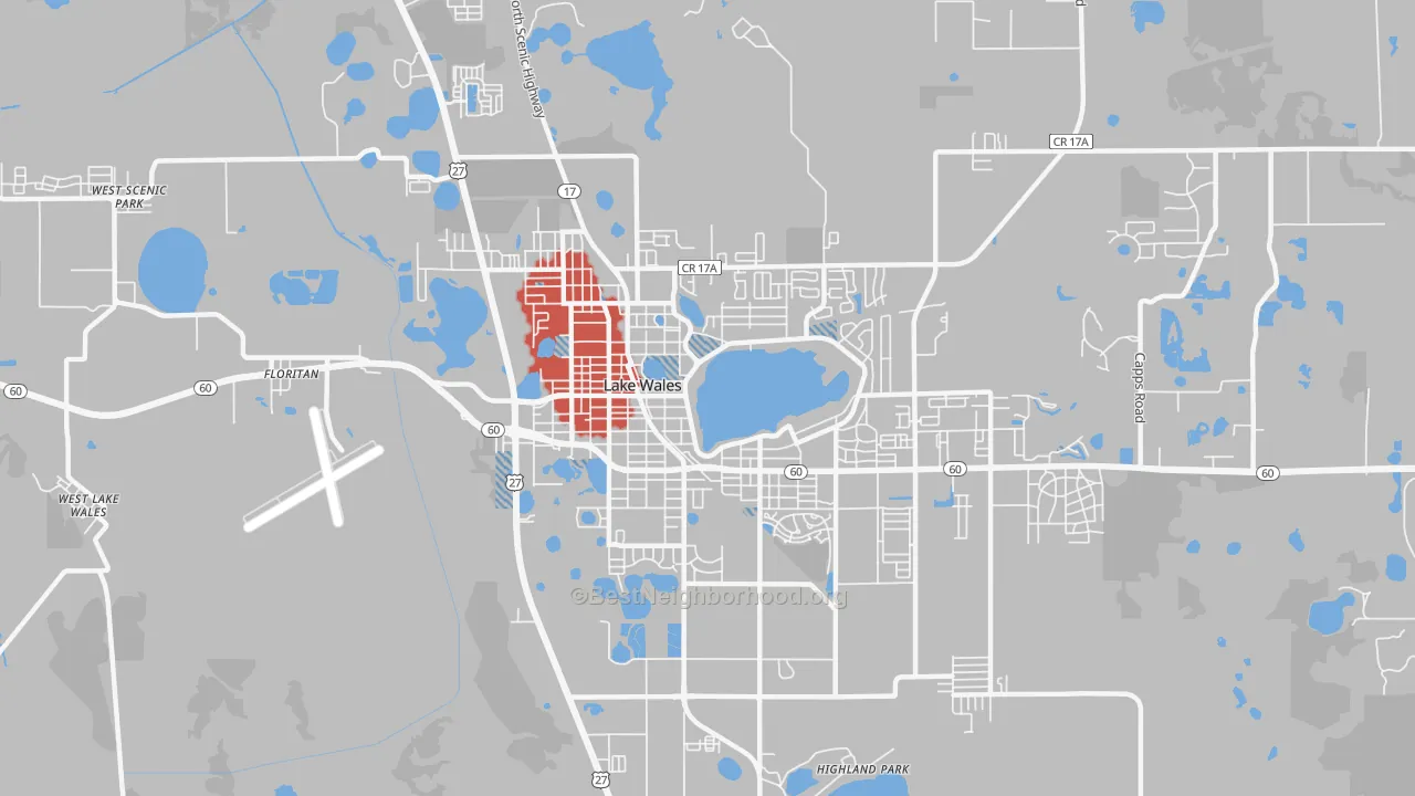 Transit Grade map of 33853, FL