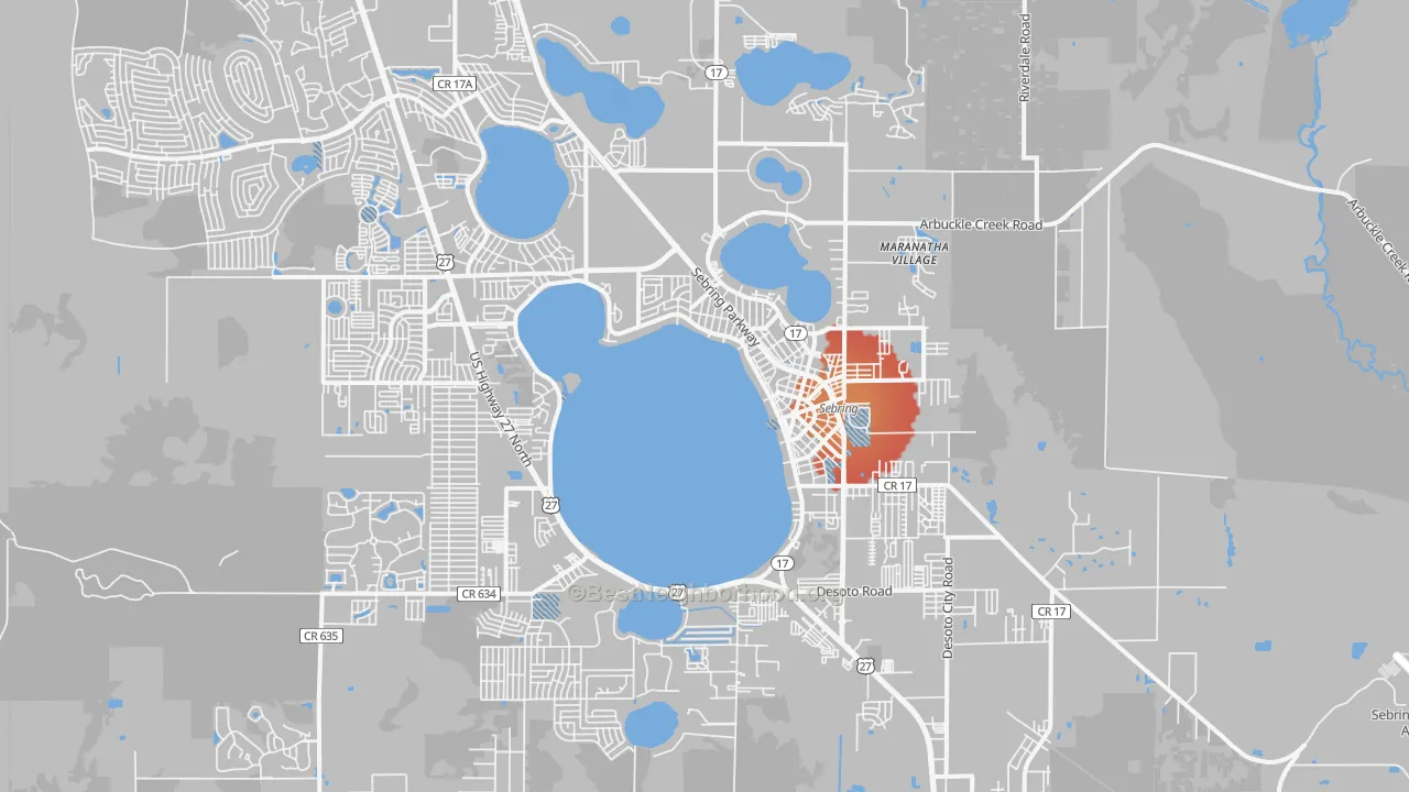 Transit Grade map of 33870, FL