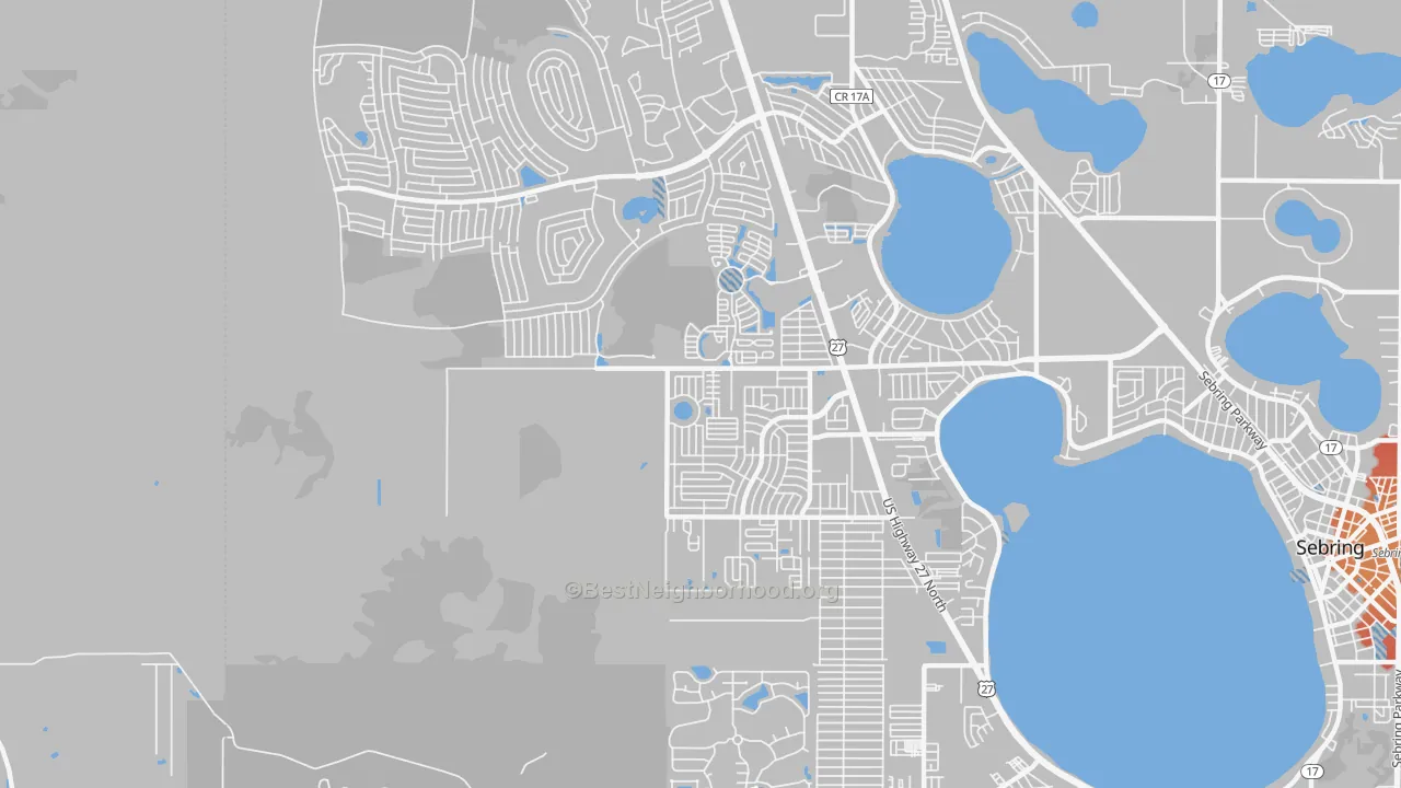 Transit Grade map of 33872, FL