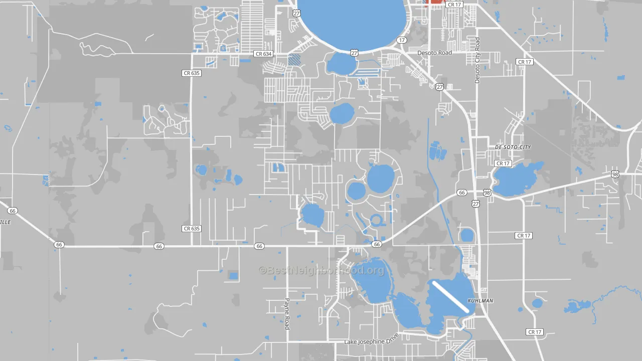Transit Grade map of 33875, FL