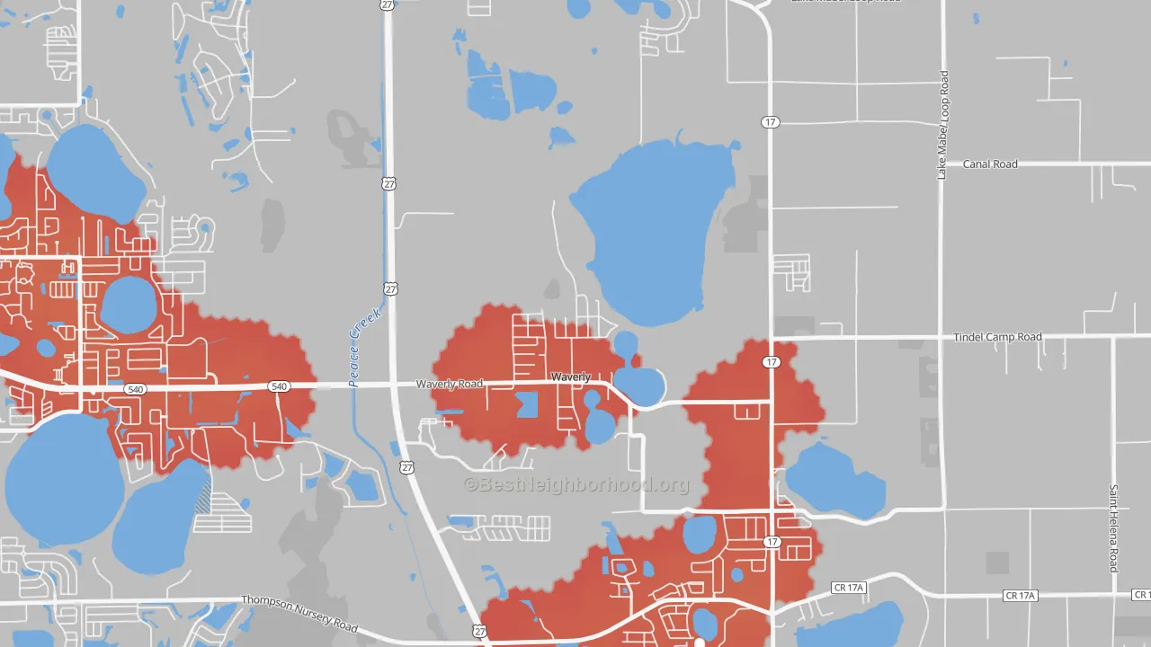 Transit Grade map of 33877, FL