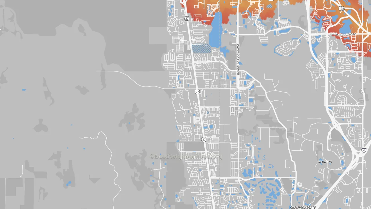 Transit Grade map of 33897, FL