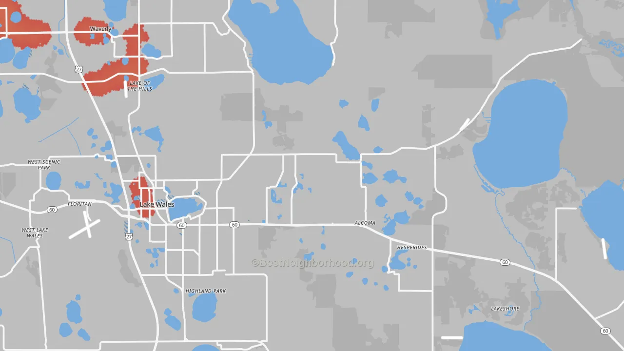Transit Grade map of 33898, FL