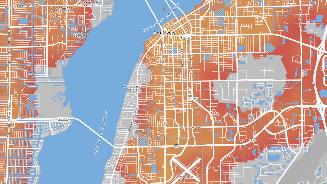 Transit Grade map of 33901, FL