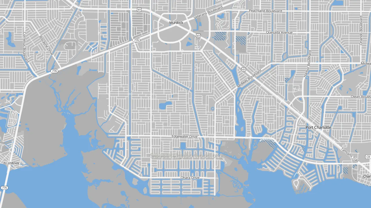 Transit Grade map of 33948, FL