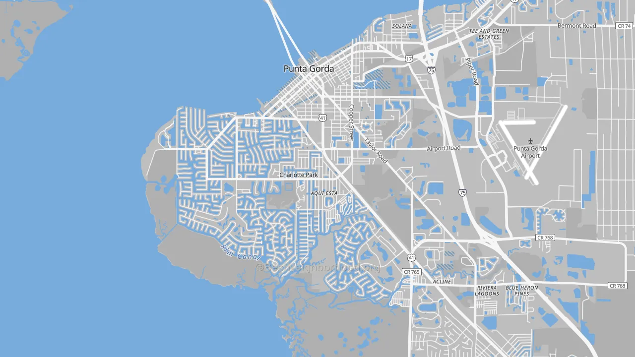 Transit Grade map of 33950, FL