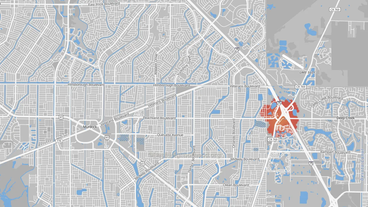 Transit Grade map of 33954, FL