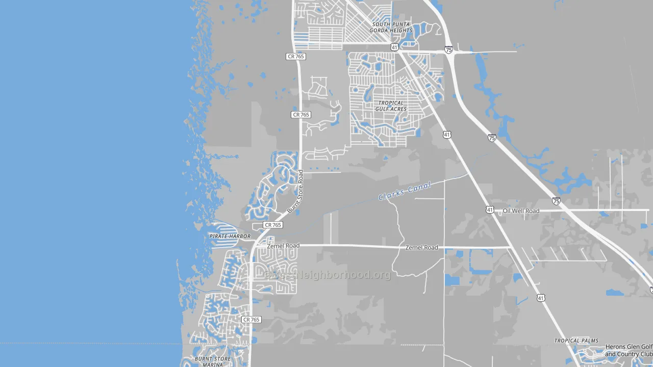 Transit Grade map of 33955, FL
