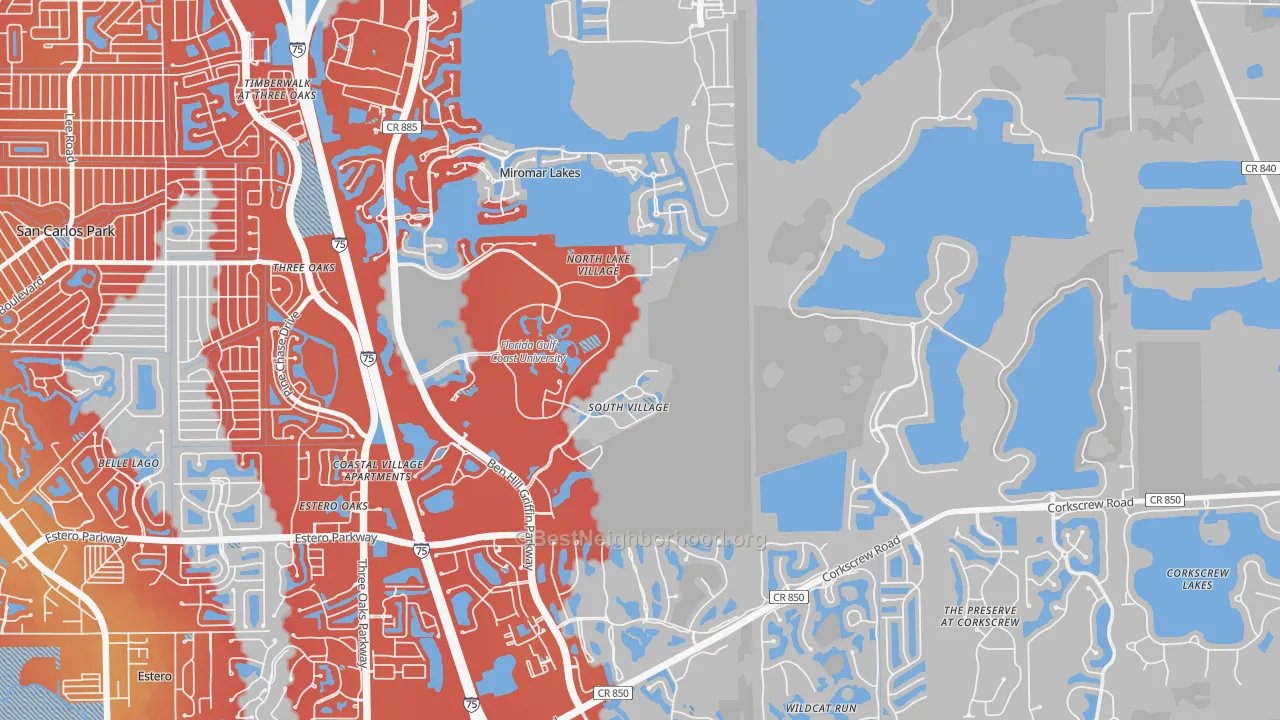 Transit Grade map of 33965, FL