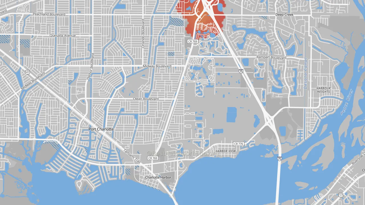 Transit Grade map of 33980, FL