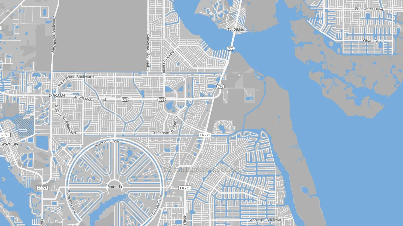 Transit Grade map of 33981, FL